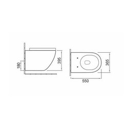 Унитаз подвесной SantiLine SL-5002SM-BD, с функцией биде и крышкой soft-close