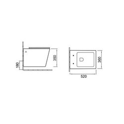 Унитаз подвесной SantiLine SL-5004SM-BD, с функцией биде и крышкой soft-close