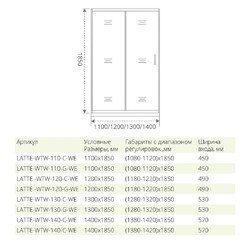 Душевой уголок Good Door LATTE WTW+SP Grape 140x80