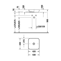 Умывальник Duravit Cape Cod 430 2340430000