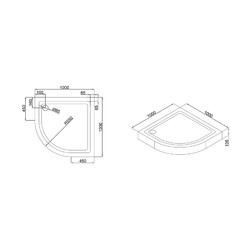 Душевой поддон Black&White Stellar Wind QC-10H 100x100