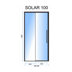 Душевая дверь Rea Solar Black REA-K6512 100x195