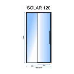 Душевая дверь Rea Solar Black REA-K6312 120x195