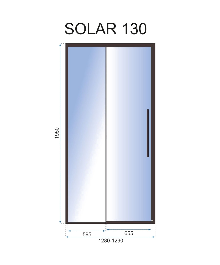 Душевая дверь Rea Solar Black REA-K6358 130x195