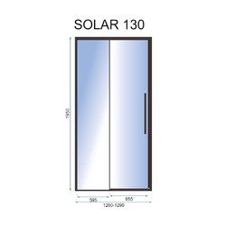 Душевая дверь Rea Solar Black REA-K6358 130x195