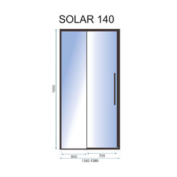 Душевая дверь Rea Solar Black REA-K6359 140x195