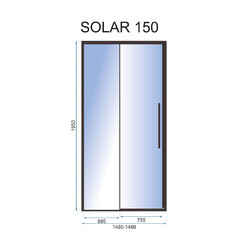 Душевая дверь Rea Solar Black REA-K6360 150x195