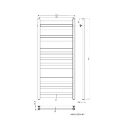 Полотенцесушитель Stinox Napoli Luxe 50x120 (4-4-4), водяной