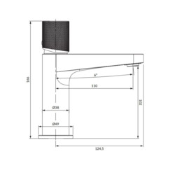 Смеситель для умывальника Omnires Contour CT8010CR