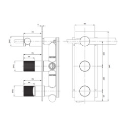 Смеситель для ванны и душа Omnires Contour CT8035/1CR