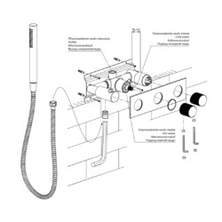 Смеситель для ванны и душа Omnires Contour CT8035/1CR