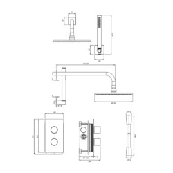 Душевая система Omnires Contour SYSCT11GLB