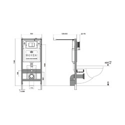 Система инсталляции для подвесного унитаза 4 в 1 Roxen StounFix Slim 812643