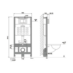 Комплект инсталляции и унитаза 6 в 1 Roxen StounFix Slim 503394