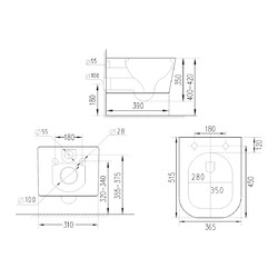 Комплект инсталляции и унитаза 6 в 1 Roxen StounFix Slim 521082