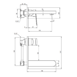 Смеситель для умывальника Deante Alpinia nero BGA_N54L