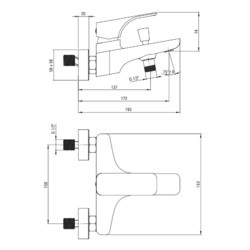 Смеситель для ванны Deante Hiacynt BQH_010M