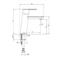 Смеситель для умывальника Deante Arnika titanium BQA_D20M