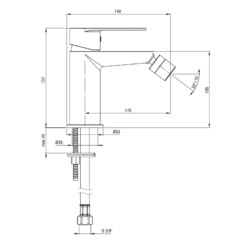 Смеситель для биде Deante Alpinia BGA_030M