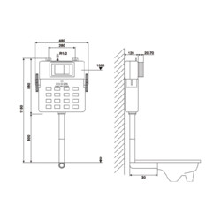 Бачок скрытого монтажа 3 в 1 Roxen Attach 915079