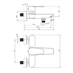 Смеситель для ванны Deante Agawa BQG_010M