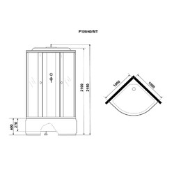 Душевая кабина Niagara Promo P100/40/MT