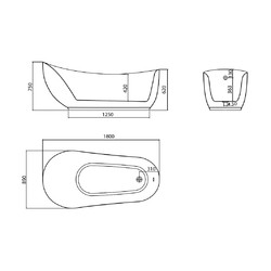 Акриловая ванна Grossman Style GR-2303 180х89