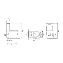 Унитаз напольный Grossman Color GR-4480PIMS, с крышкой дюропласт SoftClose