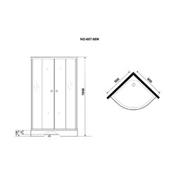 Душевой уголок Niagara Eco NG-007-14 90х90, с поддоном
