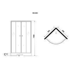 Душевой уголок Niagara Eco NG-003-14T 80х80, с поддоном