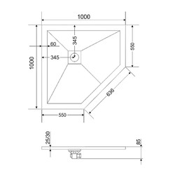 Душевой поддон Grossman Strong GR-S2100100D 100х100