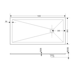 Душевой поддон Grossman Strong GR-S280100Q 100х80