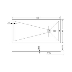 Душевой поддон Grossman Strong GR-S280110Q 110х80