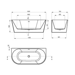 Акриловая ванна Deante Silia KDS_016W 160x75