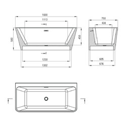 Акриловая ванна Deante Hiacynt KDH_016W 160х75