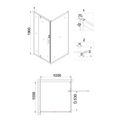 Душевой уголок Niagara Nova NG-0200-08 BLACK 100x100
