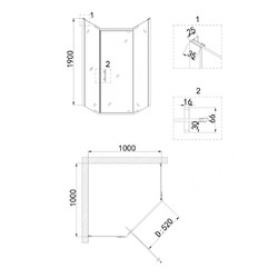 Душевой уголок Niagara Nova NG-6834-08 BLACK 100x100