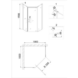 Душевой уголок Niagara Nova NG-6834-08 BLACK 100x100