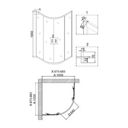 Душевой уголок Niagara Nova NG-6407-08 100x100