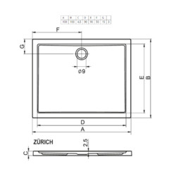 Душевой поддон Riho Zurich 260 D001012005 100x100