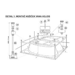 Акриловая ванна VagnerPlast Helios 194x170