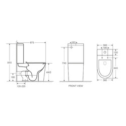 Унитаз напольный Welt-Wasser SALZBACH 001 XL GL-WT, с крышкой дюропласт SoftClose