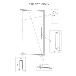 Душевая дверь Veconi Vianno VN-33 80x195