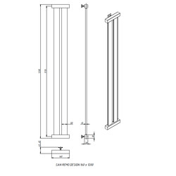 Дизайн-радиатор Stinox SAN REMO DESIGN 160x1200 (2), водяной