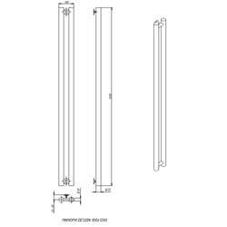 Дизайн-радиатор Stinox MINORI DESIGN 100x1200 (2), водяной