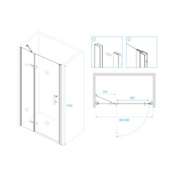 Душевая дверь RGW Passage PA-07B R 90x195