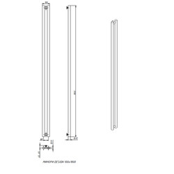 Дизайн-радиатор Stinox MINORI DESIGN 100x1800 (2), водяной