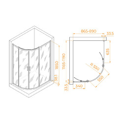 Душевой уголок RGW Passage PA-61 120х90