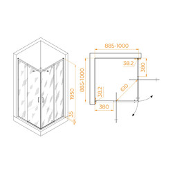 Душевой уголок RGW Passage PA-038B 90x90