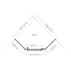 Душевой уголок RGW Hotel HO-084B 90х90, стекло тонированное